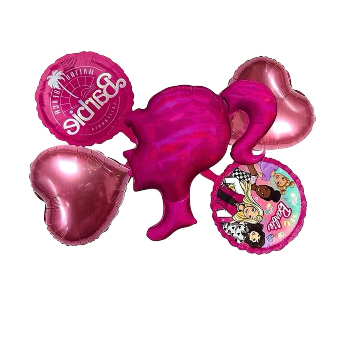 Barbie Head 5 Pcs Foil Balloons