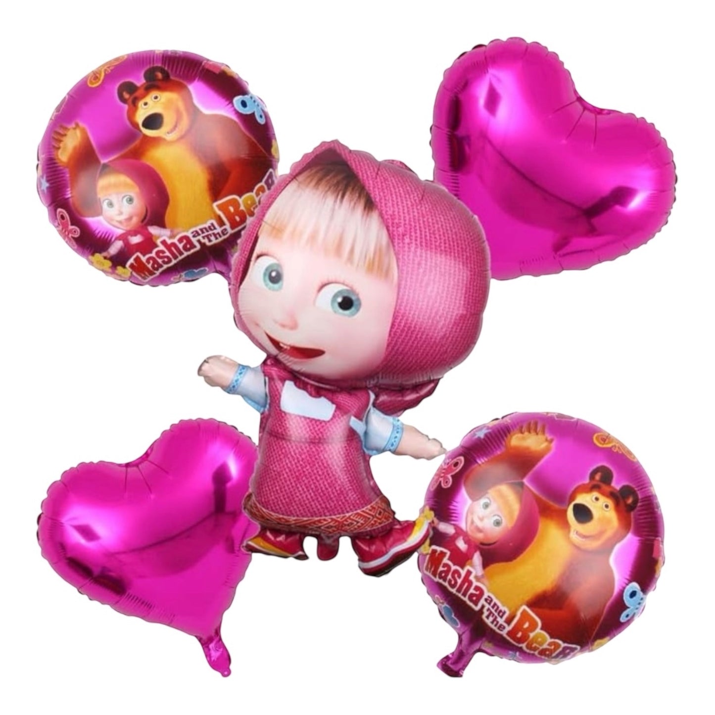 Masha And The Bear 5 Pcs Foil Balloons