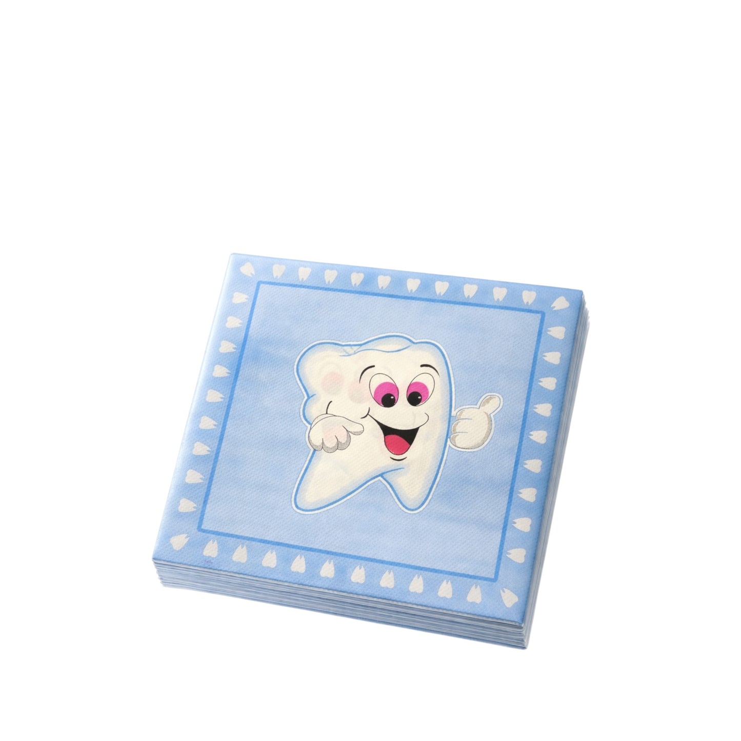 Blue First Tooth Napkins - 20 Pcs