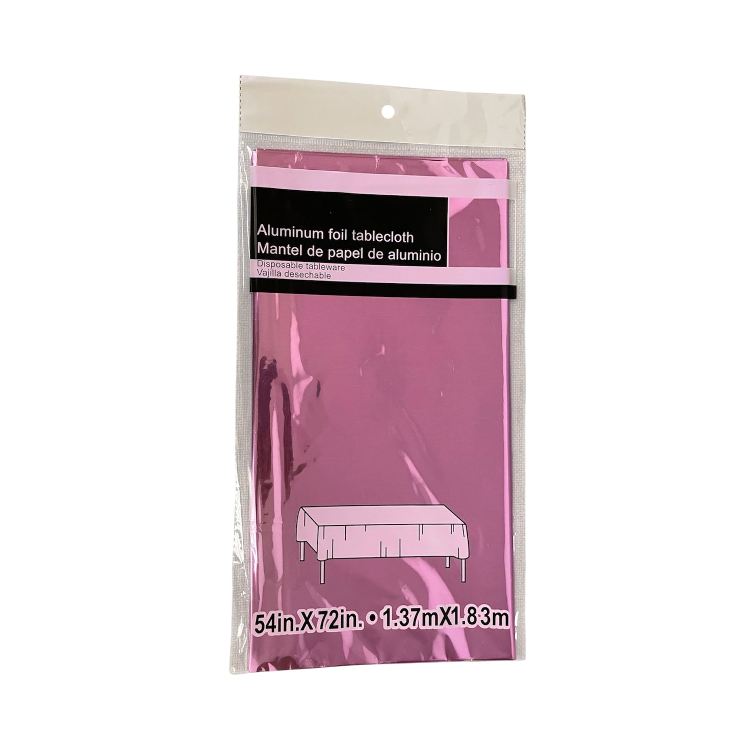 Metallic Pink Tablecover - 137*183cm