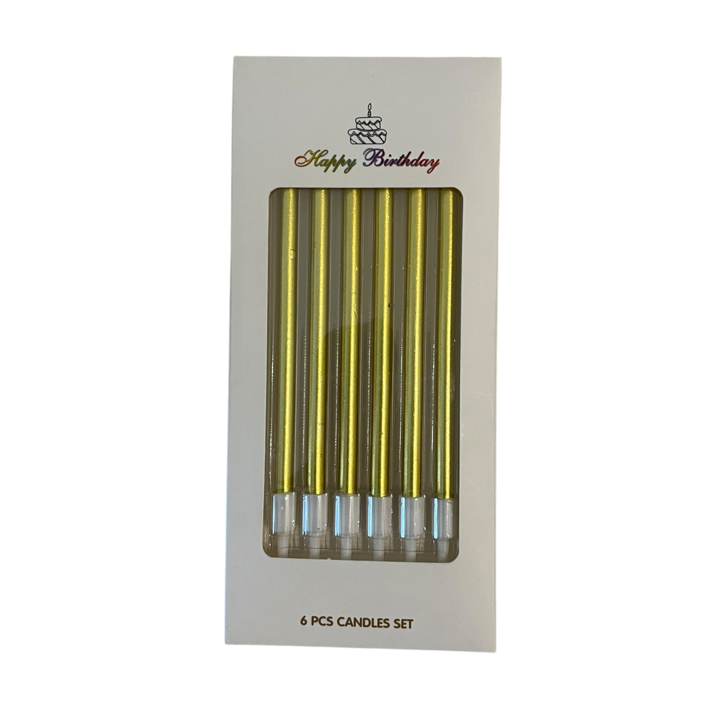 Gold Candles - 6 Pcs