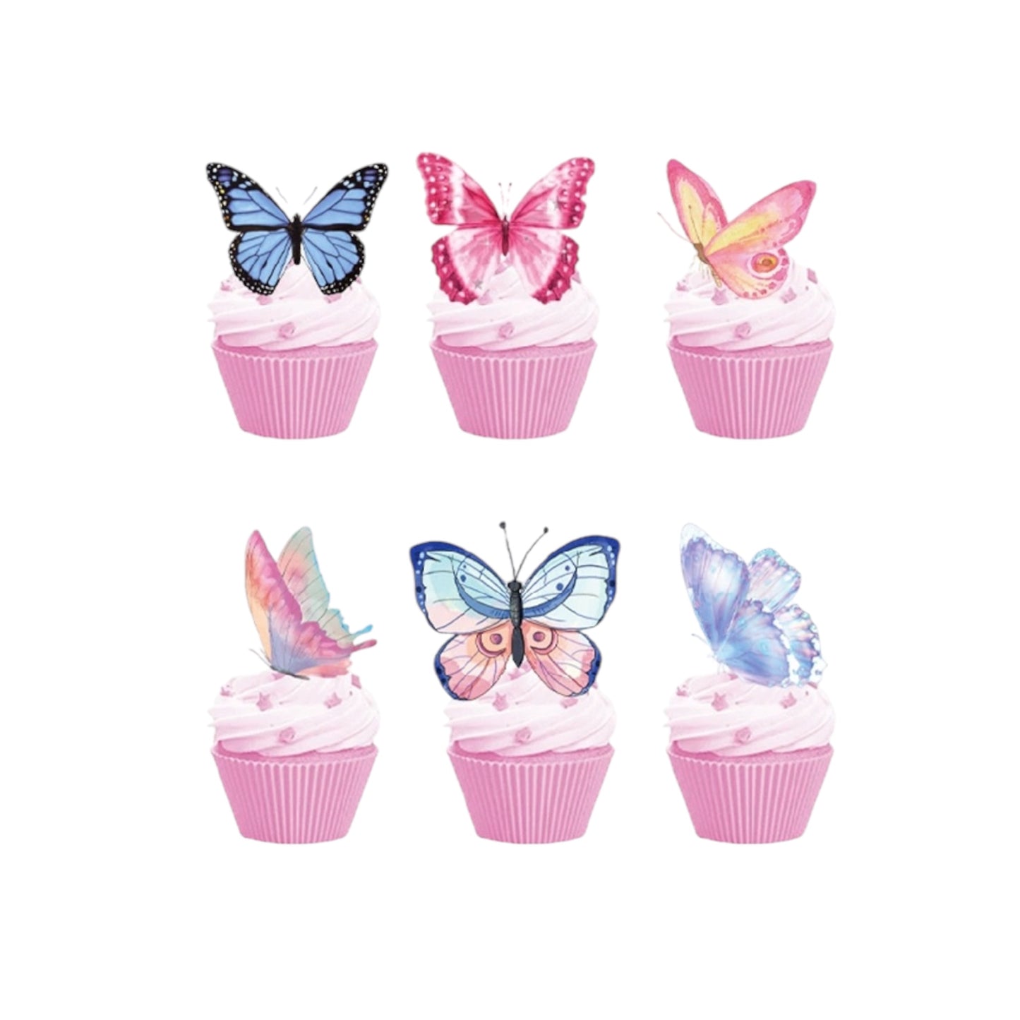 Butterfly Cupcake Toppers - 24 Pcs