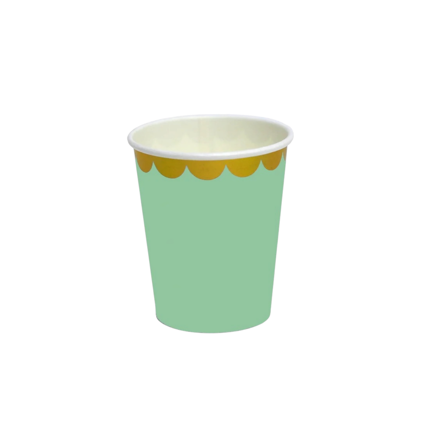 Green With Gold Cups - 10 Pcs