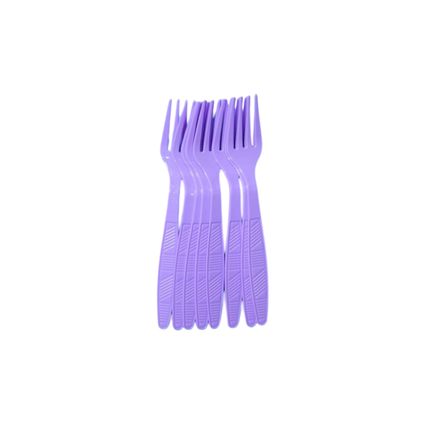 Purple Plastic Forks - 8 Pcs