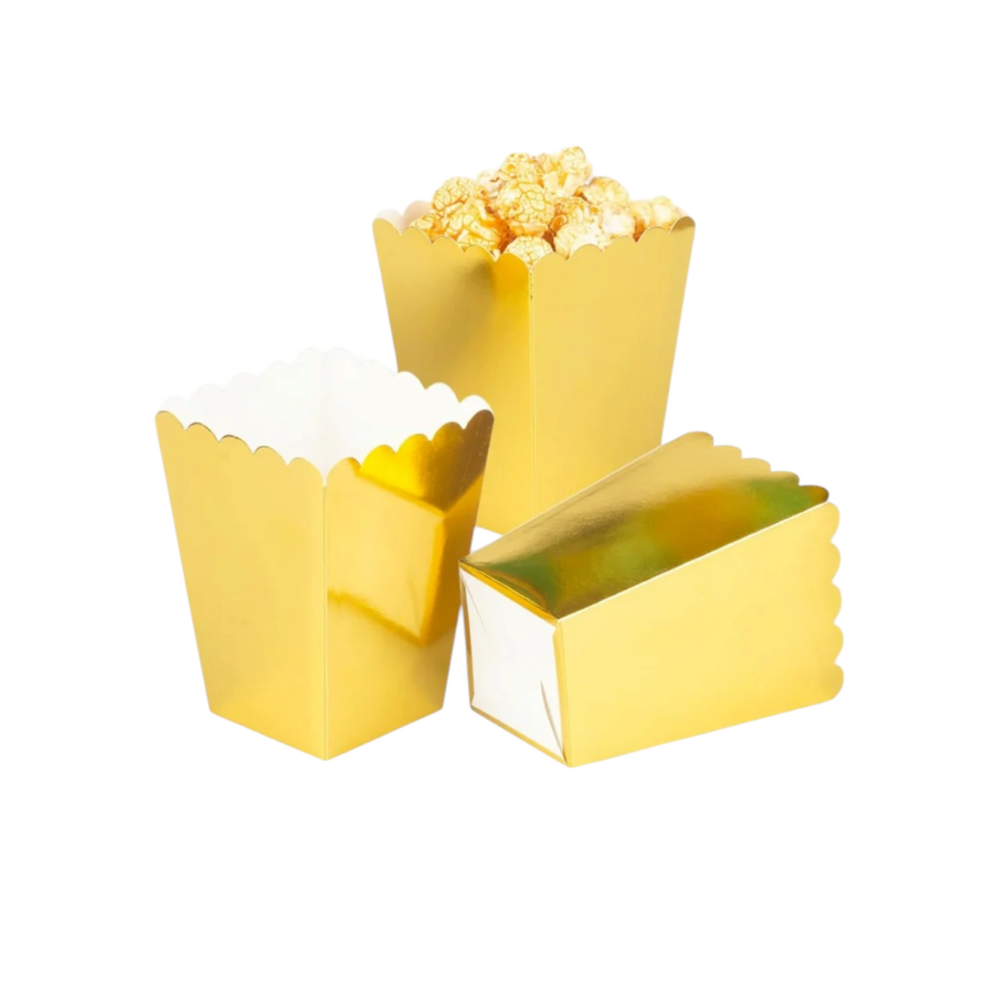 Metallic Popcorn Cups - 6 Pcs