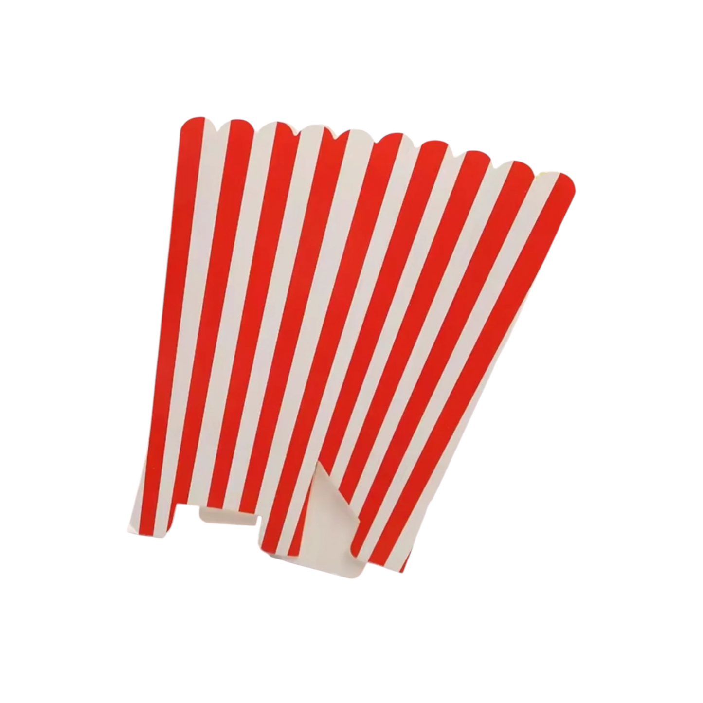 Striped Popcorn Cups - 6 Pcs