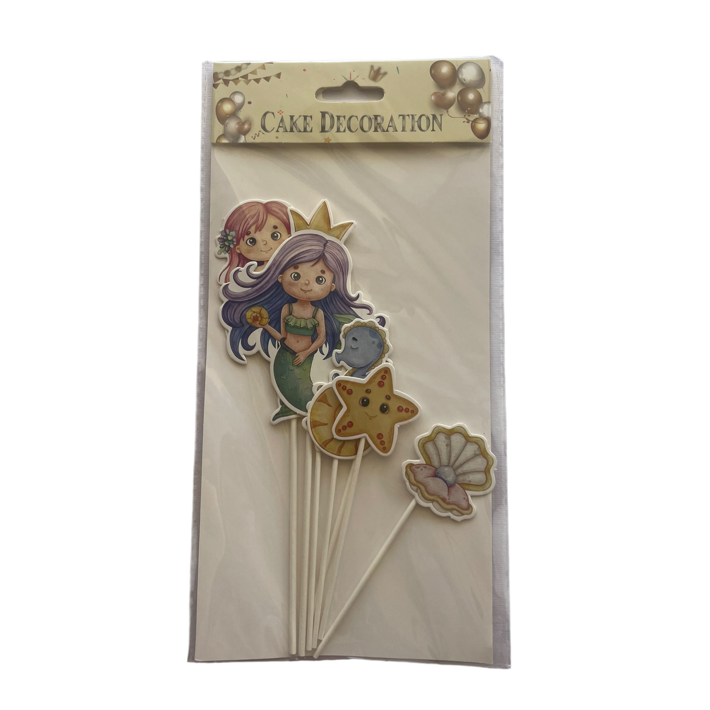 Mermaid Cake Toppers - 7 Pcs