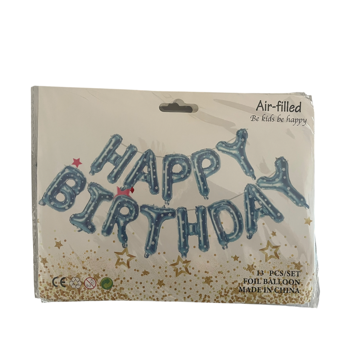 Happy Birthday Balloon Banner - Air-filled