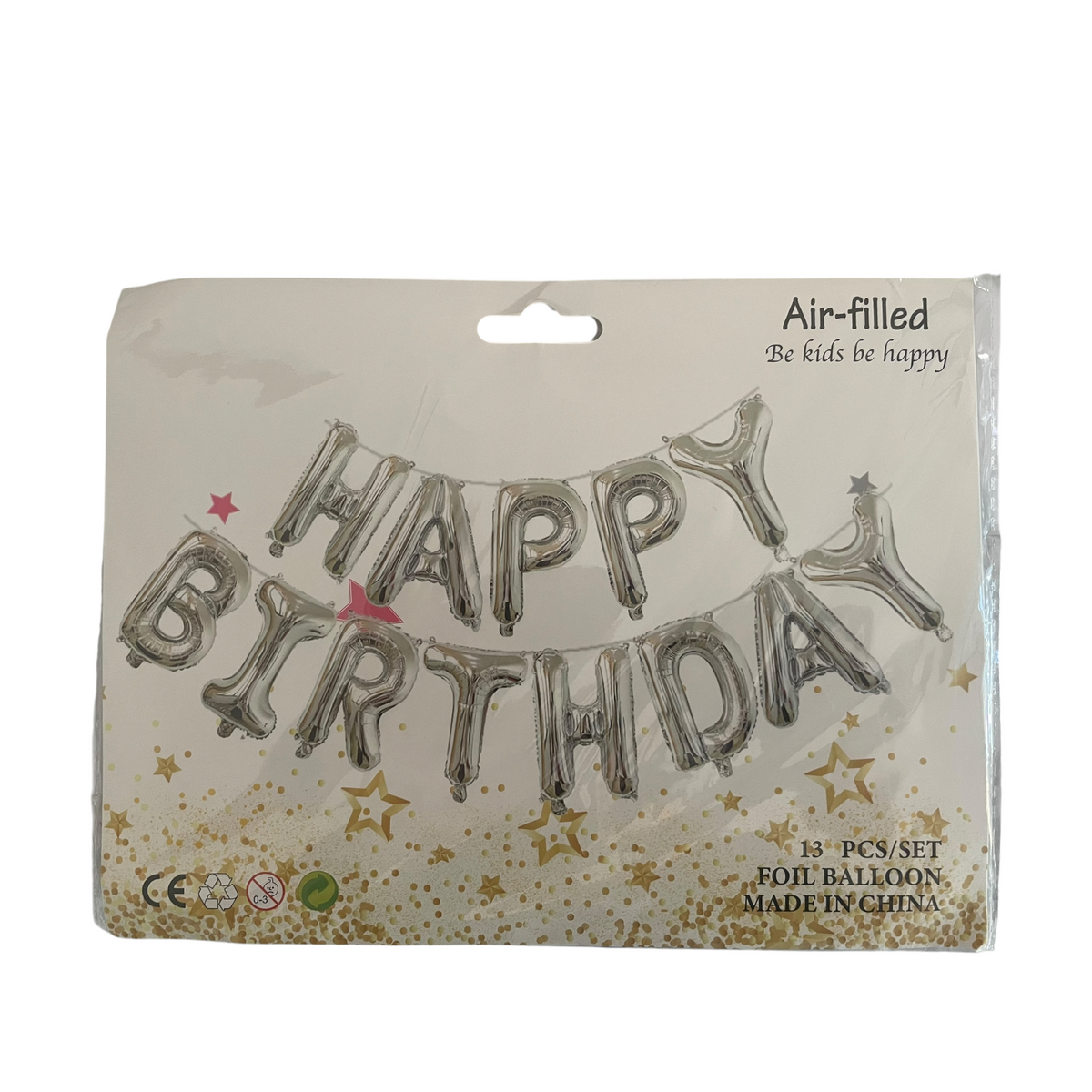 Happy Birthday Balloon Banner - Air-filled