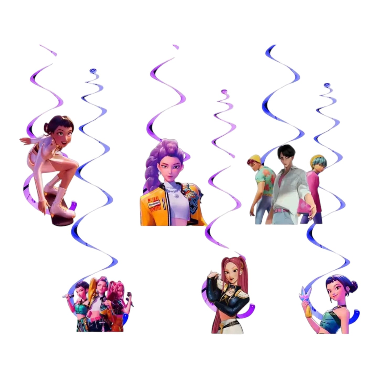 Kpop Hanging Spirals - 6 Pcs