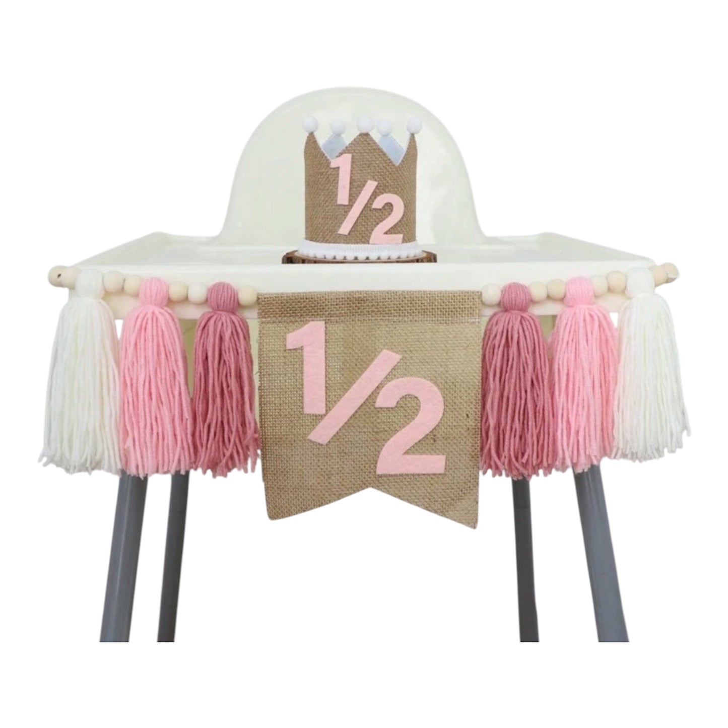 Pink Half Birthday Decoration Set - 2 Pcs