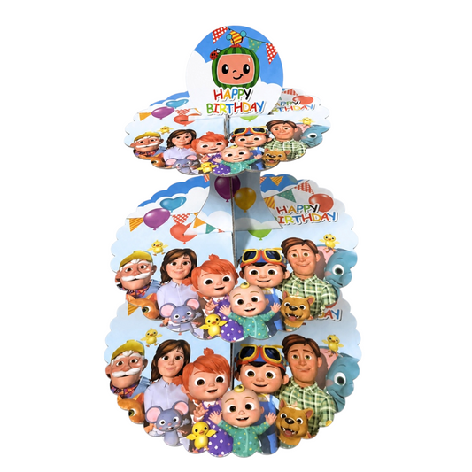 Cocomelon Cupcake Stand - 3 Tiers