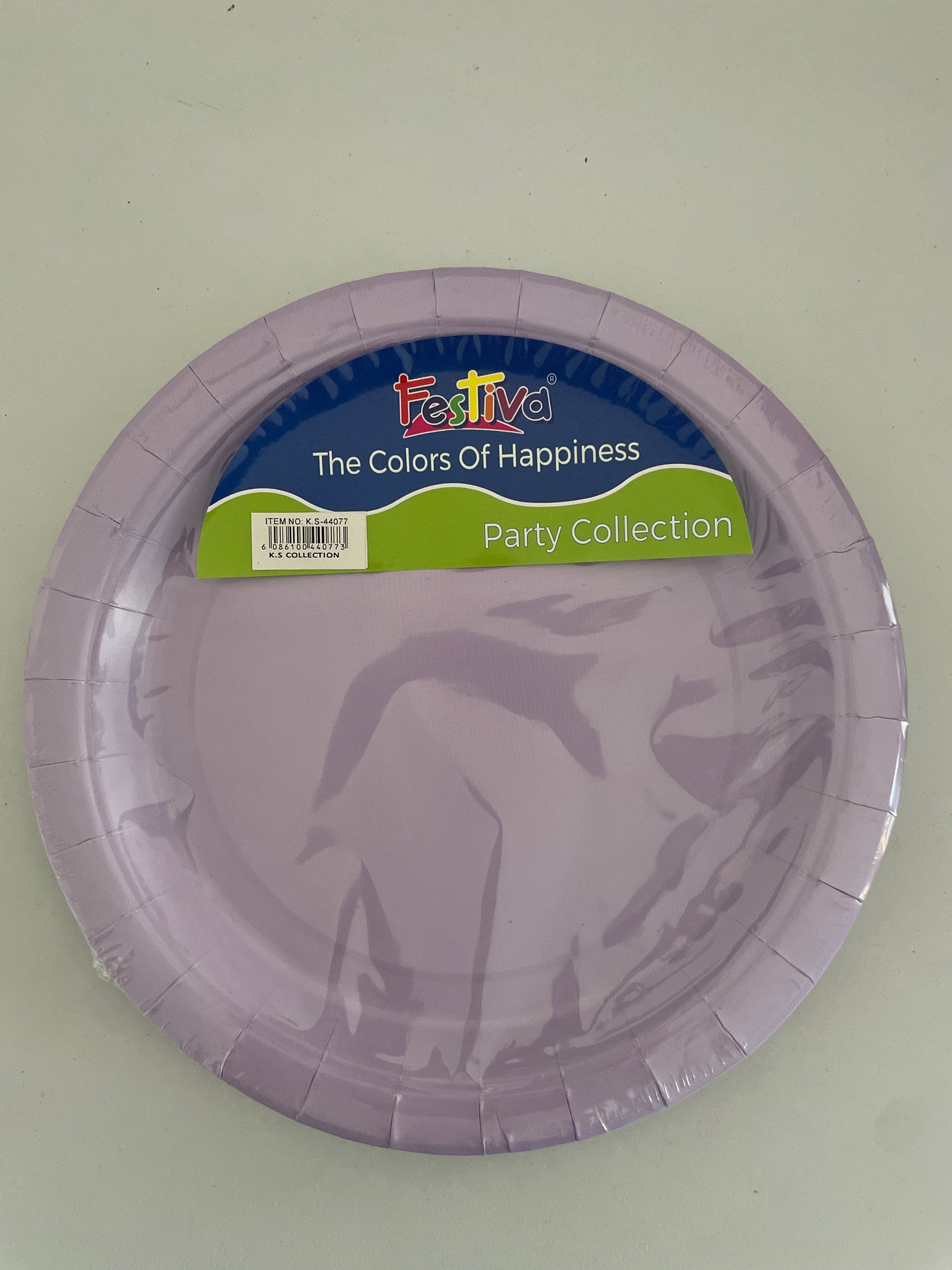 Pastel Colors Big Paper Plates - 10 Pcs