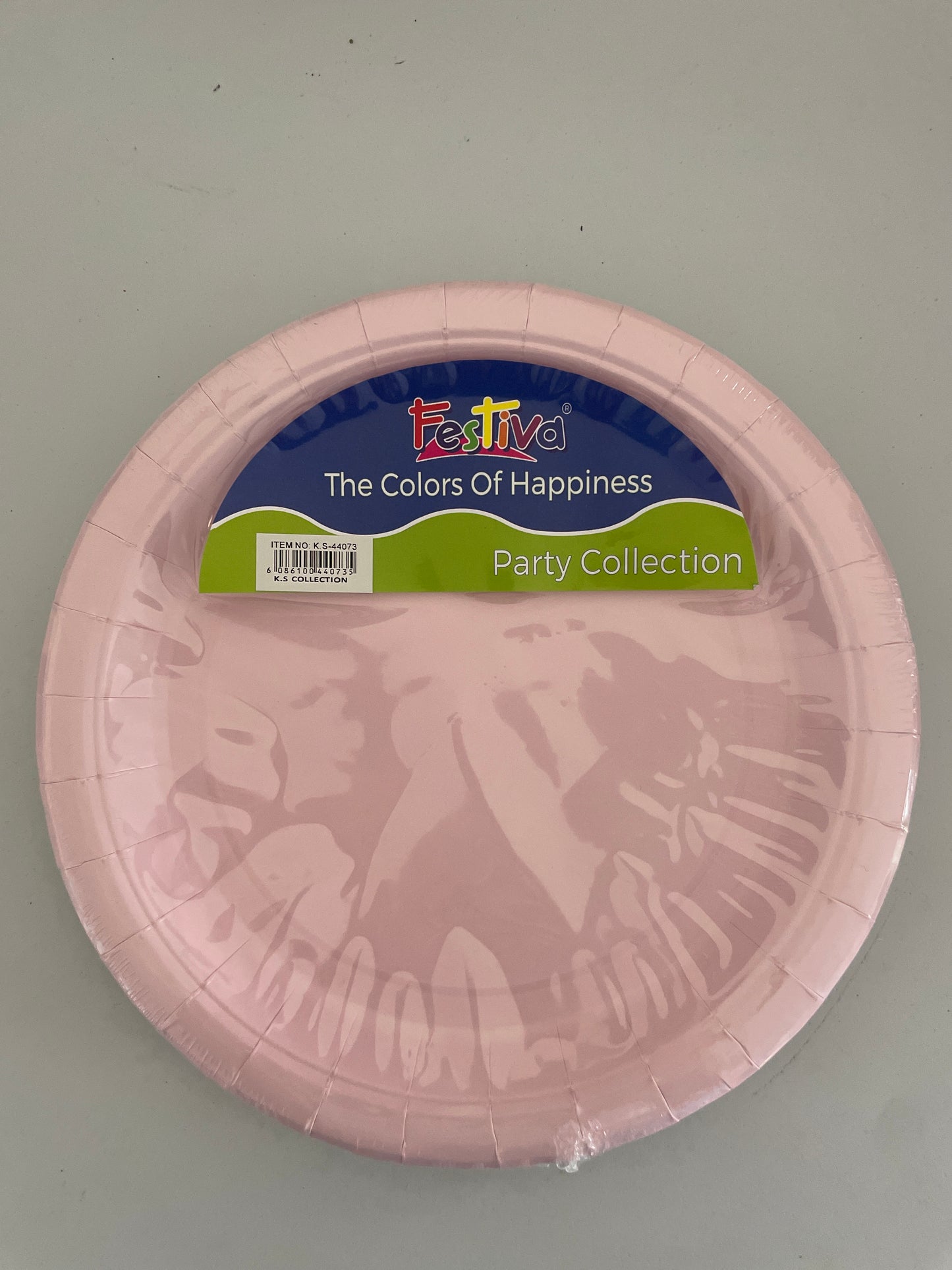 Pastel Colors Big Paper Plates - 10 Pcs