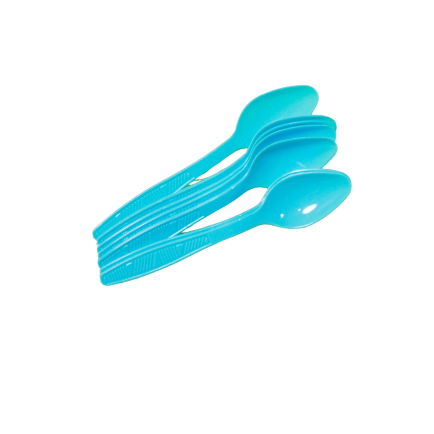 Blue Plastic Spoons - 8 Pcs