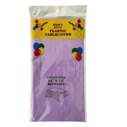 Light Purple Plastic Tablecover - 137*183cm
