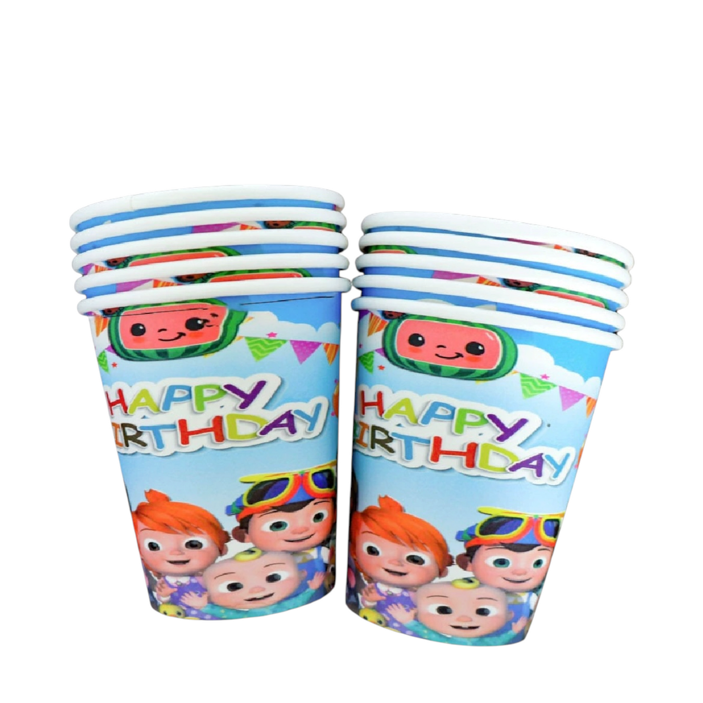 Cocomelon Cups - 10 Pcs