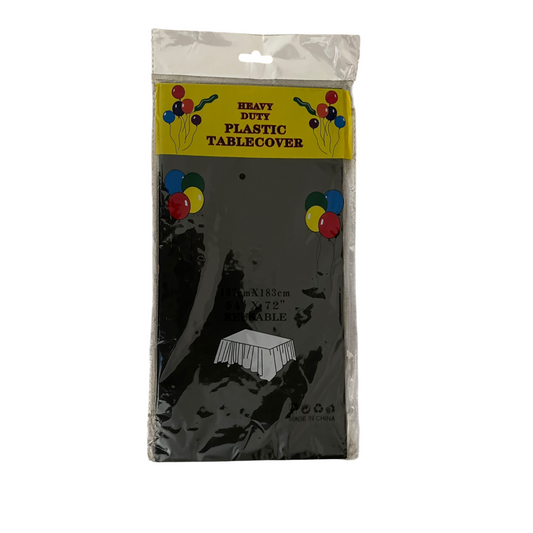 Black Plastic Tablecover - 137*183cm