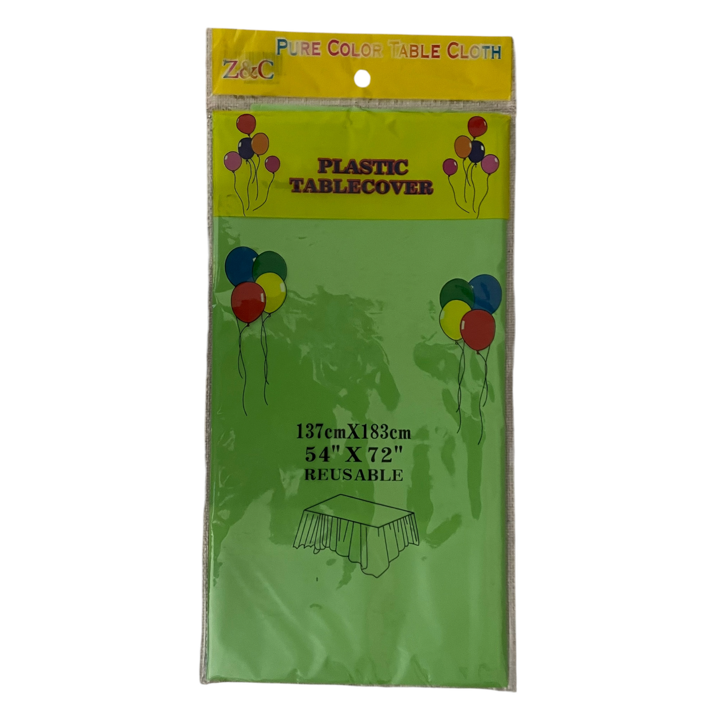 Green Plastic Tablecover - 137*183cm