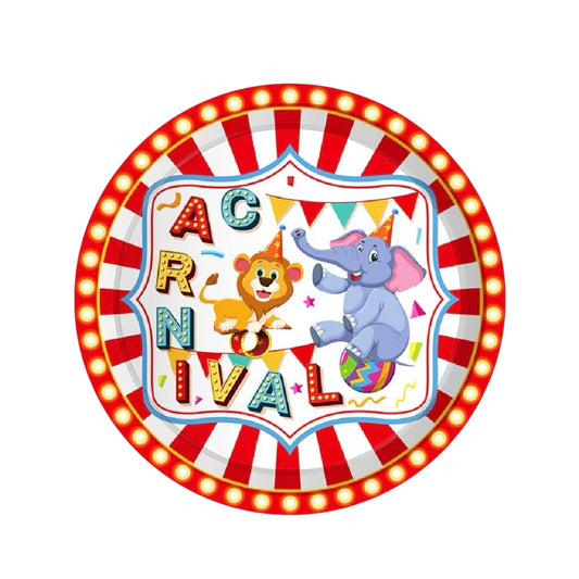 Circus Big Plates - 10 Pcs