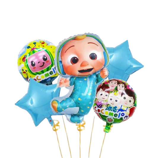 Cocomelon 5 Pcs Foil Balloons