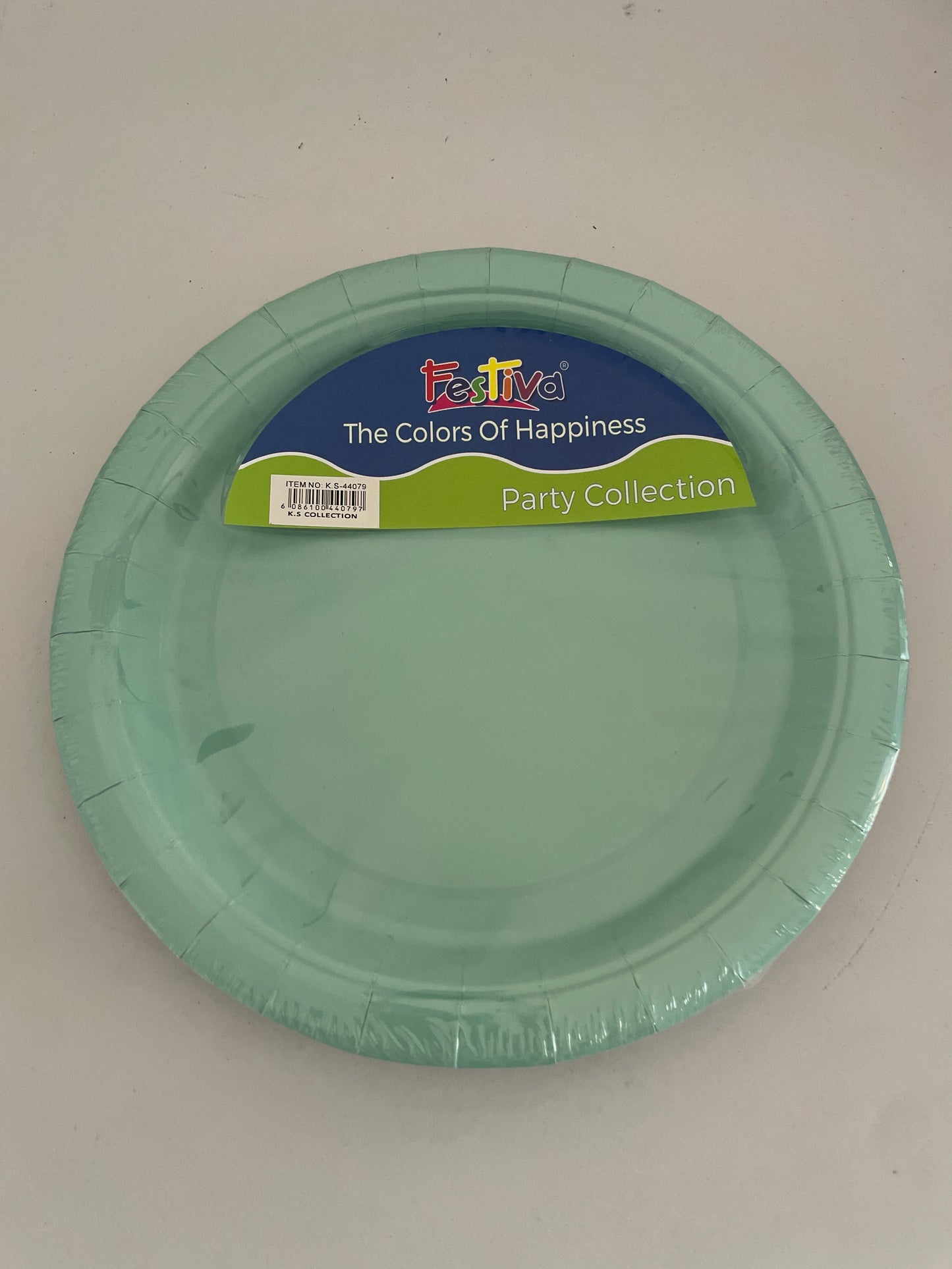 Pastel Colors Big Paper Plates - 10 Pcs