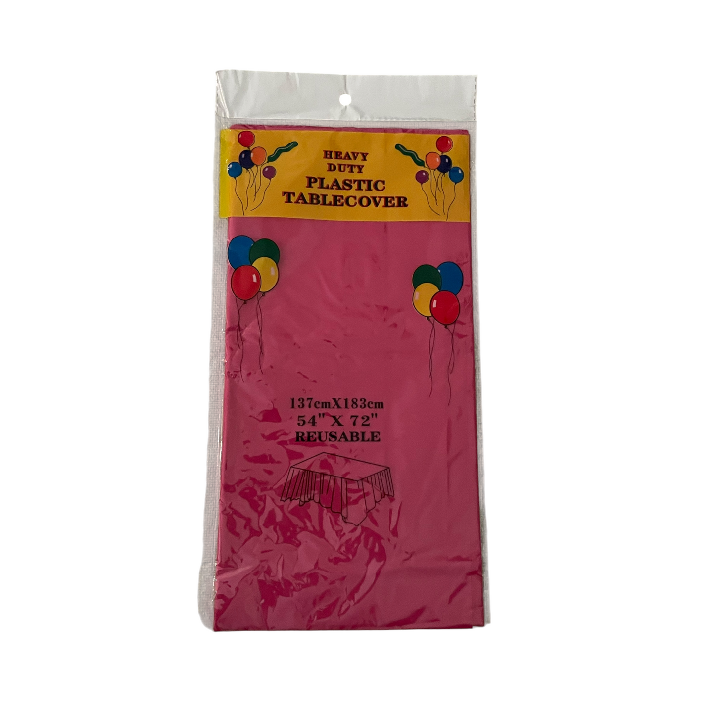 Fuchsia Plastic Tablecover - 137*183cm