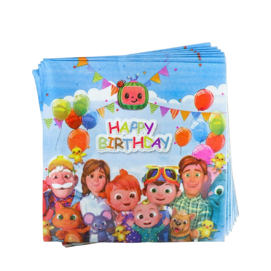 Cocomelon Napkins - 20 Pcs