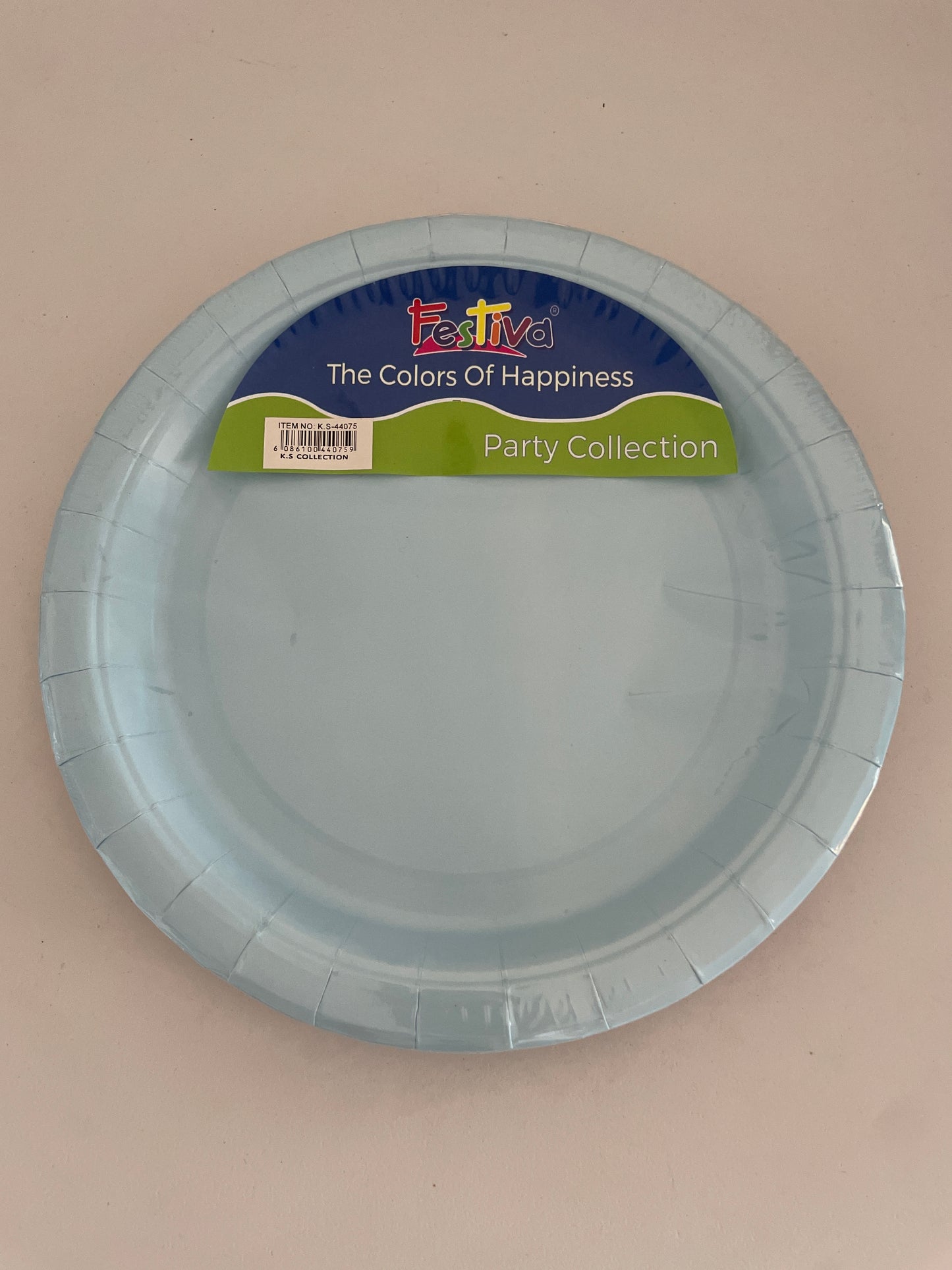 Pastel Colors Big Paper Plates - 10 Pcs