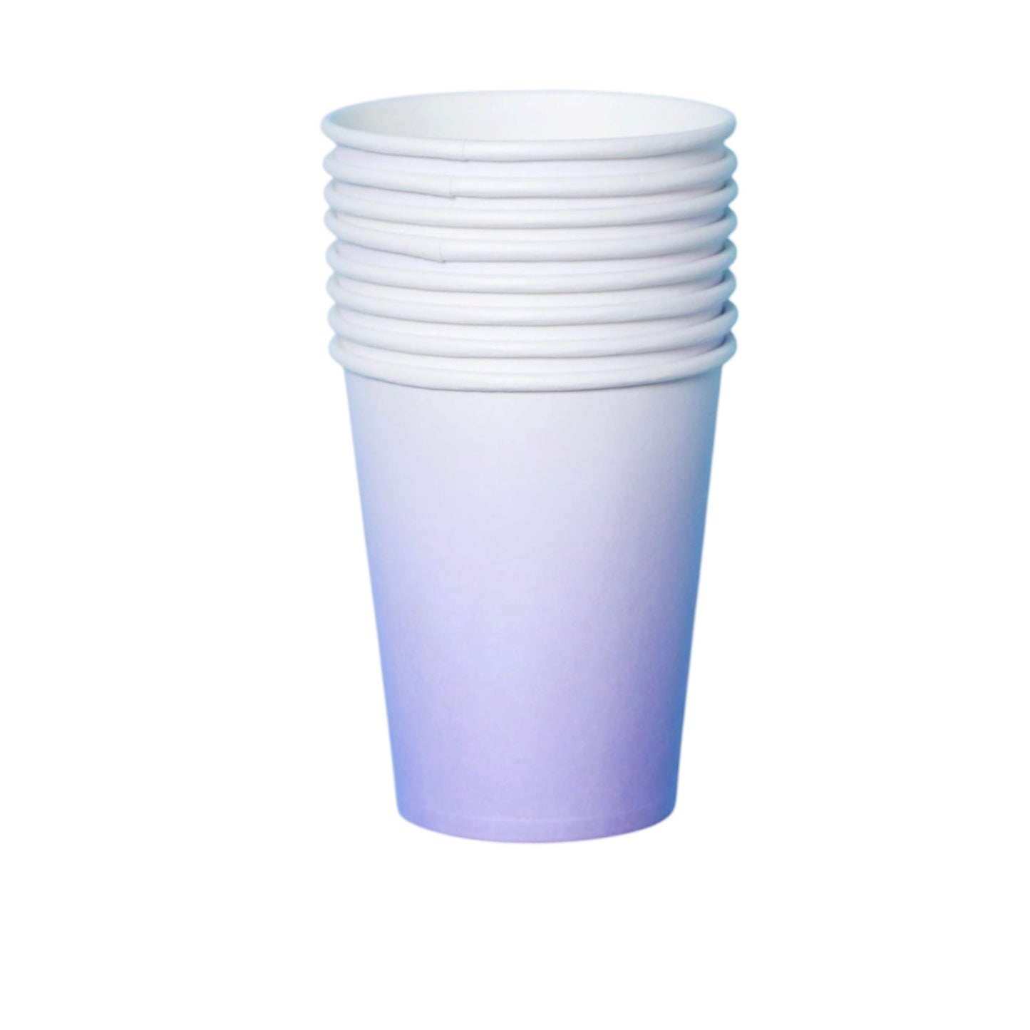 Purple Paper Cups - 8 Pcs