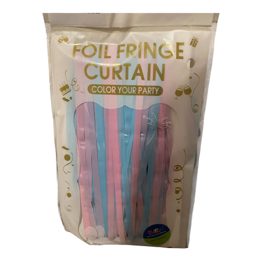 Matte Pastel Pink & Blue Curtain- 90*200cm