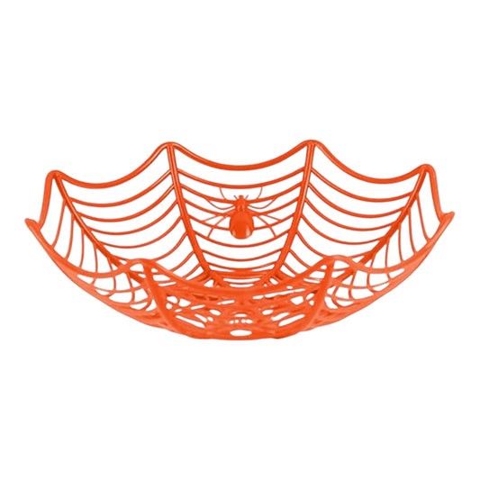 Orange Spider Web Candy Tray