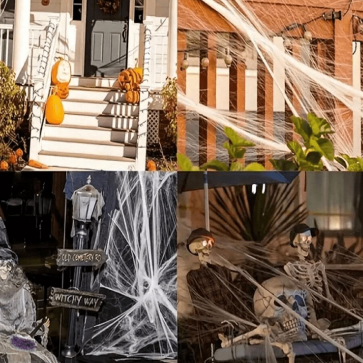 White Stretchable Spider Web