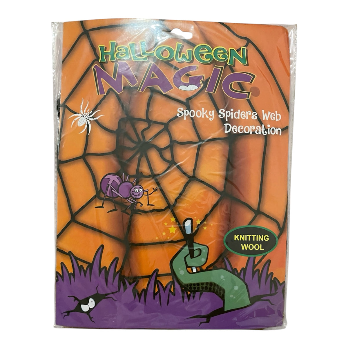 Black Spooky Spider Web Decoration