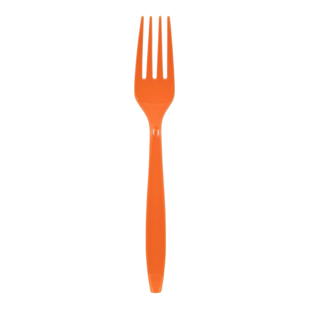 Orange Plastic Forks - 30 Pcs