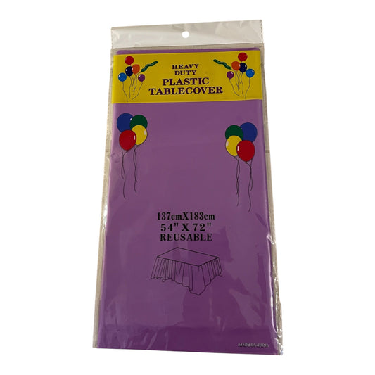 Purple Plastic Tablecover - 137*183cm