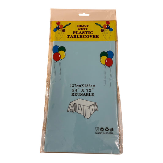 Light Blue Plastic Tablecover - 137*183cm
