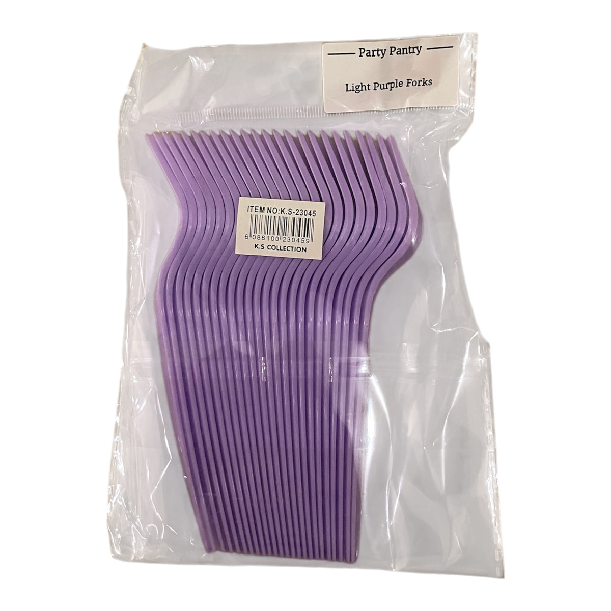 Light Purple Plastic Forks - 24 Pcs