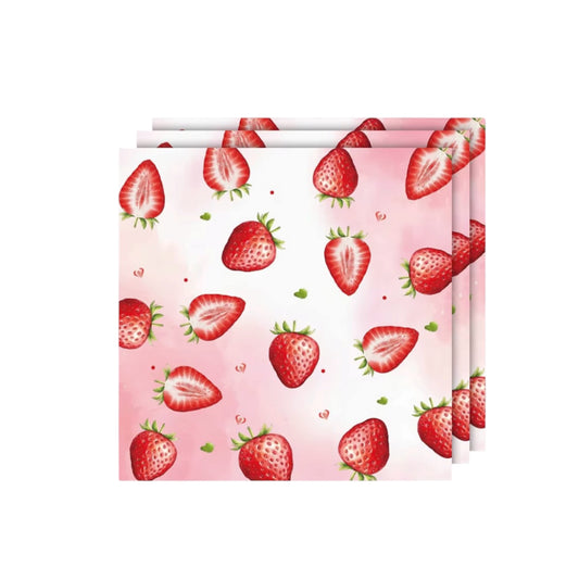 Strawberry Napkins - 20 Pcs