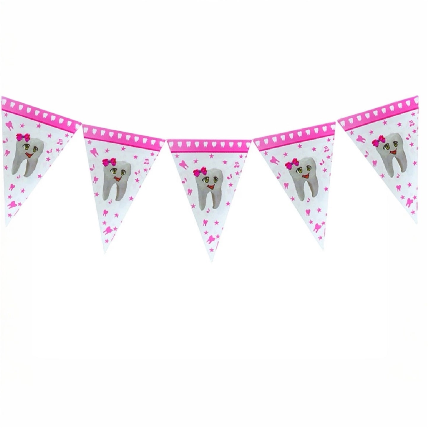 Pink First Tooth Flag