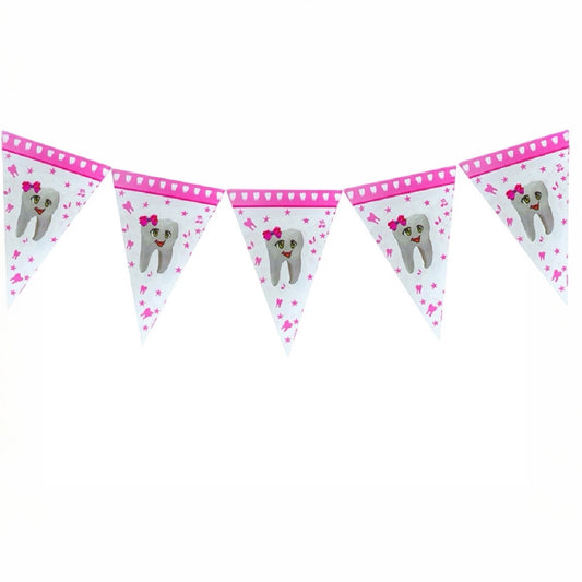 Pink First Tooth Flag