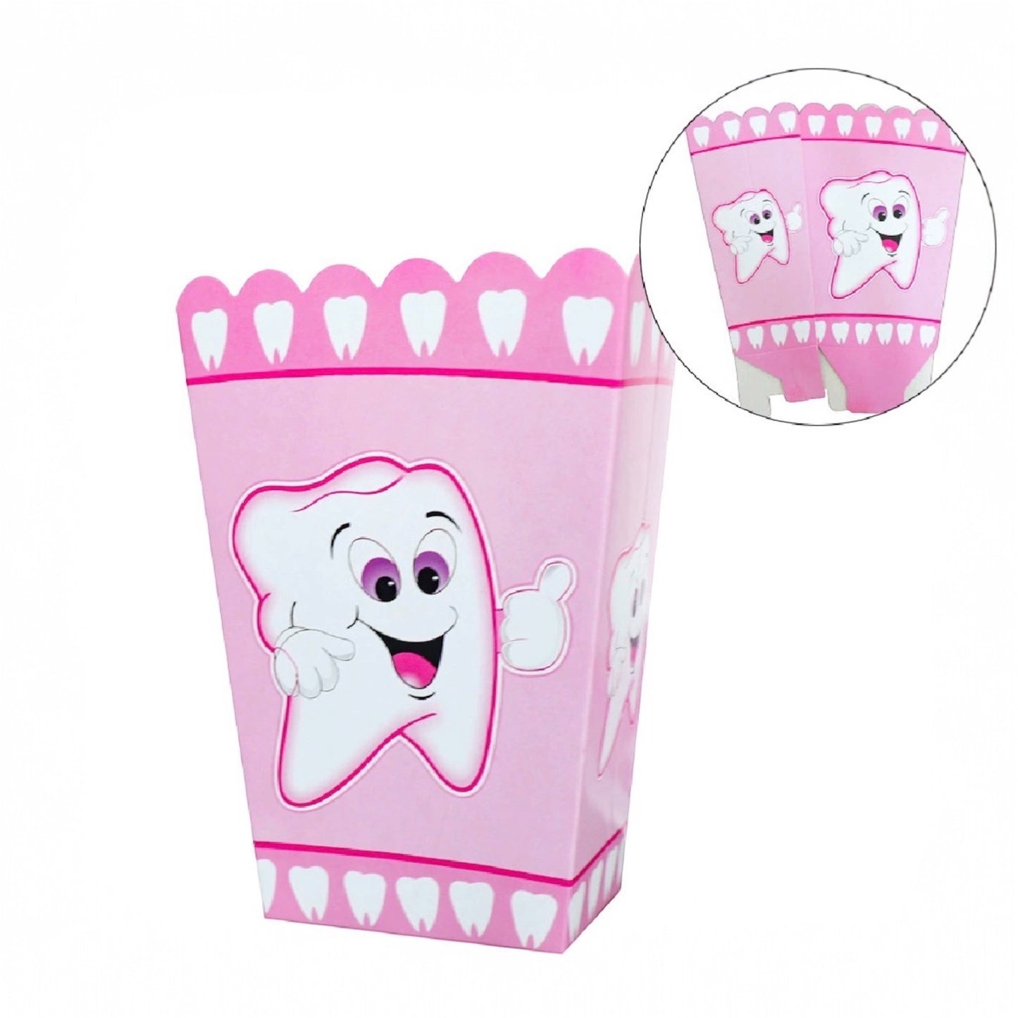 Pink First Tooth Popcorn Box