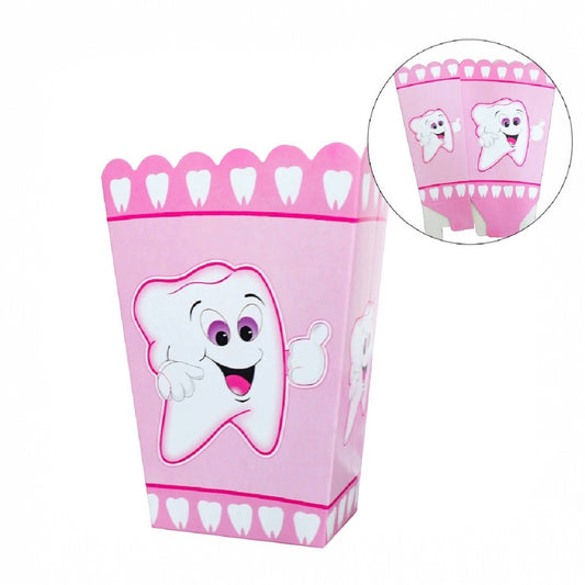 Pink First Tooth Popcorn Box