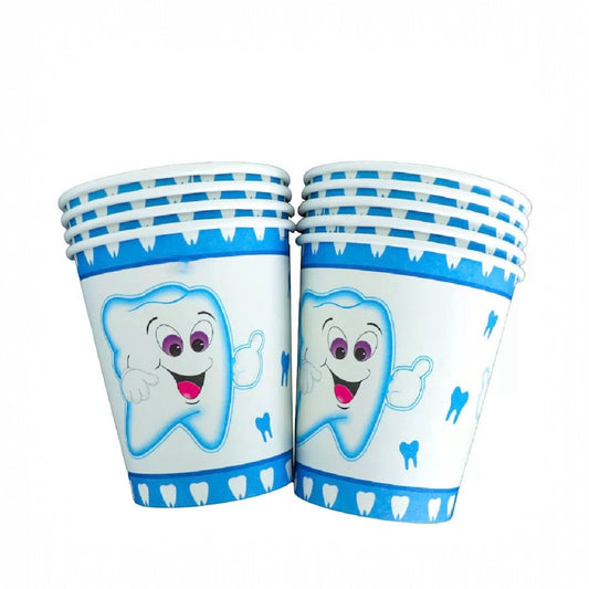 Blue First Tooth Cups - 10 Pcs