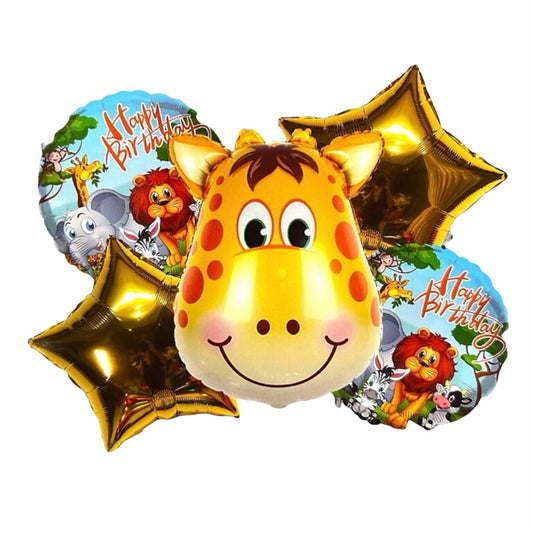 Giraffe 5 Pcs Foil Balloon