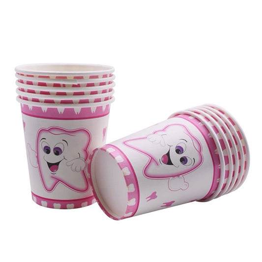 Pink First Tooth Cups - 10 Pcs