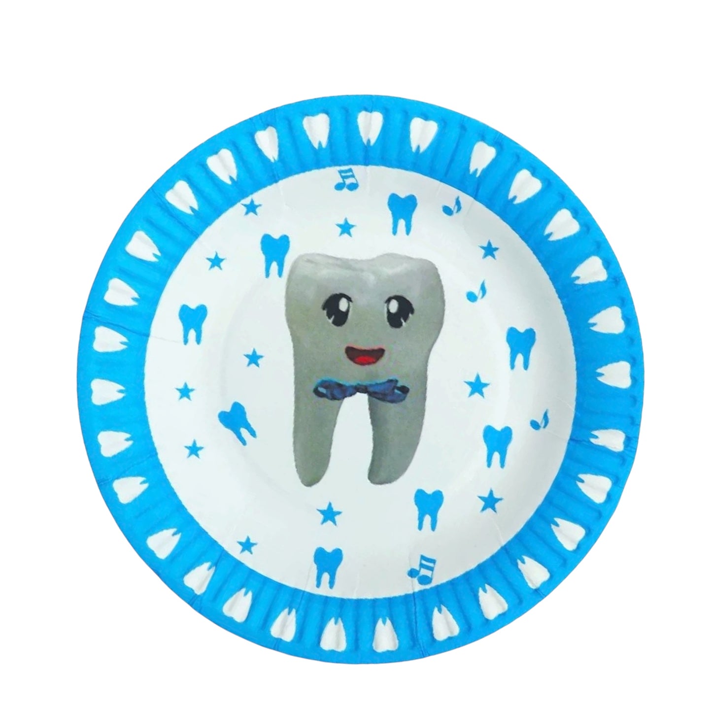 Blue First Tooth Big Plates - 10 Pcs