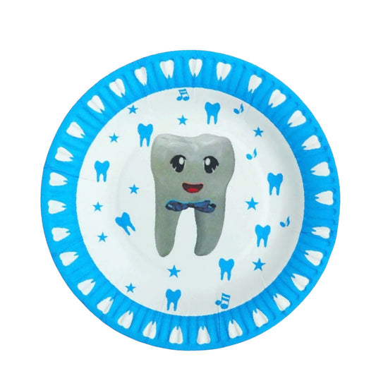 Blue First Tooth Big Plates - 10 Pcs