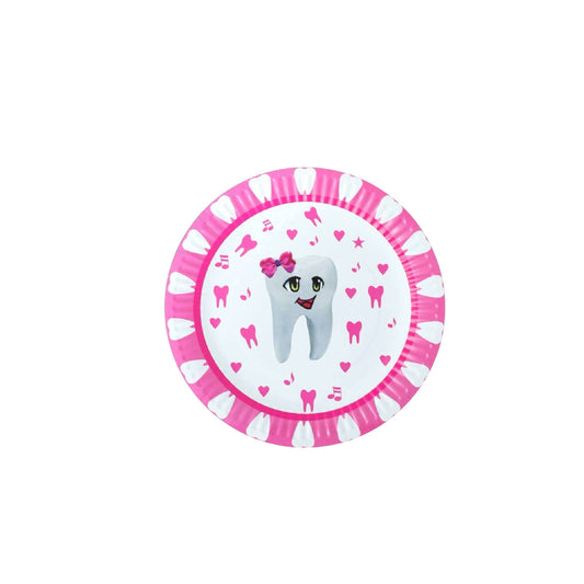 Pink First Tooth Small Plates - 10 Pcs
