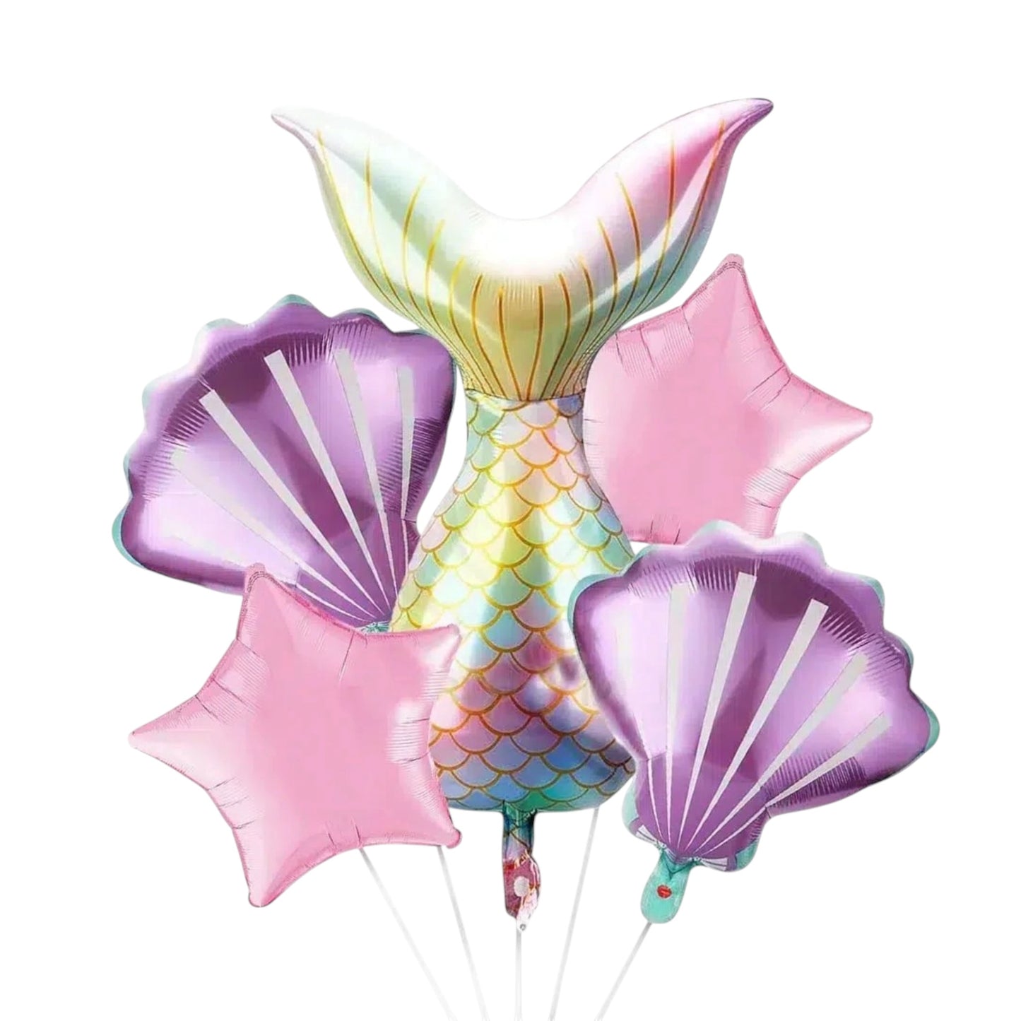 Mermaid 5 Pcs Foil Balloons